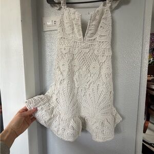 Elegant White Lace Dress